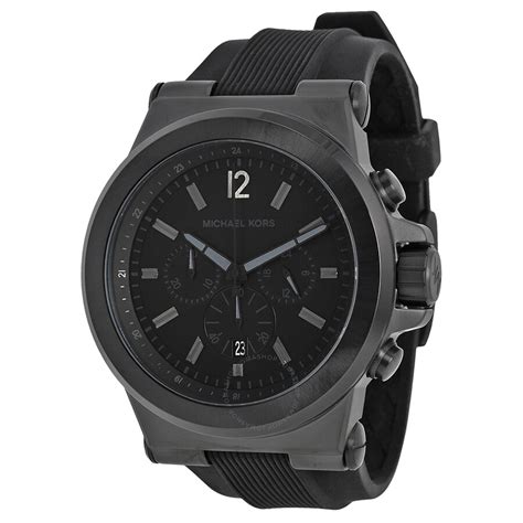 Michael Kors Dylan Black Silicone Strap Men's Watch 